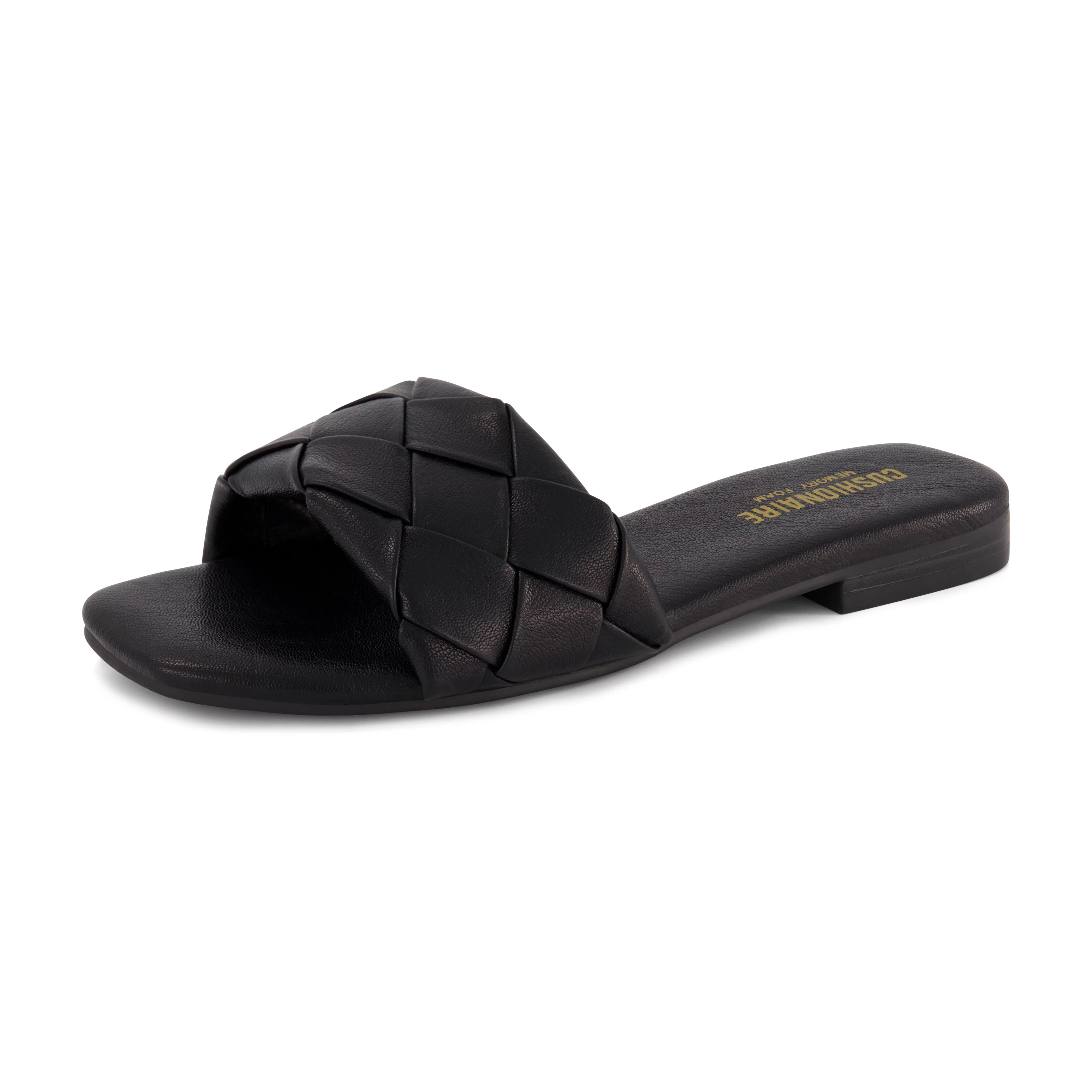 CUSHIONAIRE Women's Franca Woven Slide Sandal With Memory Foam, Wide Widths Available | Walmart (US)