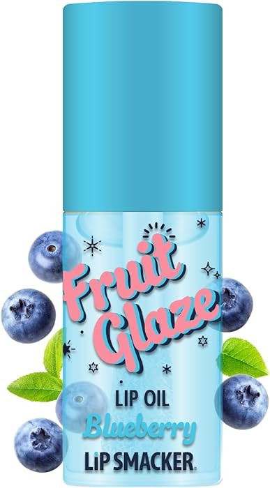 Lip Smacker Fruit Glaze Lip Oil, Ultra-Hydrating & Moisturizing, High-Shine Finish, Blueberry | Amazon (US)