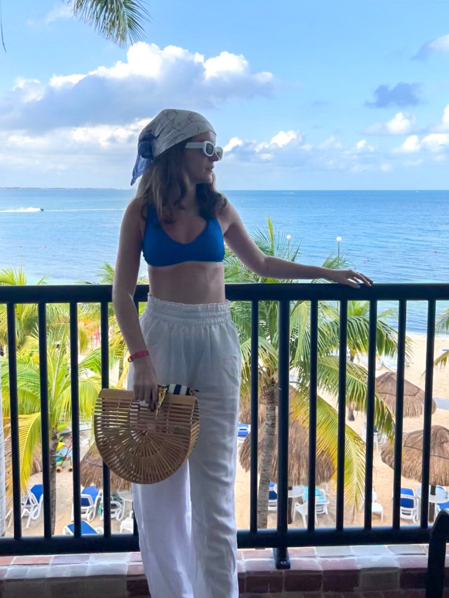 A blue bikini set paired with linen pants, straw bag, sandals, head scarf, and sunglasses makes a cute resort wear or vacation outfit. 
.
.
.
.
.
#LTKFind #LTkunder50 #LTKunder100

Swimsuits | swimwear | resort wear 2023 | resort outfits | vacation style | beach vacation | beach outfits | beach bag | beach cover up | white linen pants | summer bag | summer outfits | sandals 2023 | summer sandals | high waisted bikini | hair scarf | bandana | outfit ideas | outfit inspo | Abercrombie & fitch

#LTKSeasonal #LTKU #LTKitbag #LTKsalealert #LTKshoecrush #LTKstyletip #LTKswim #LTKtravel