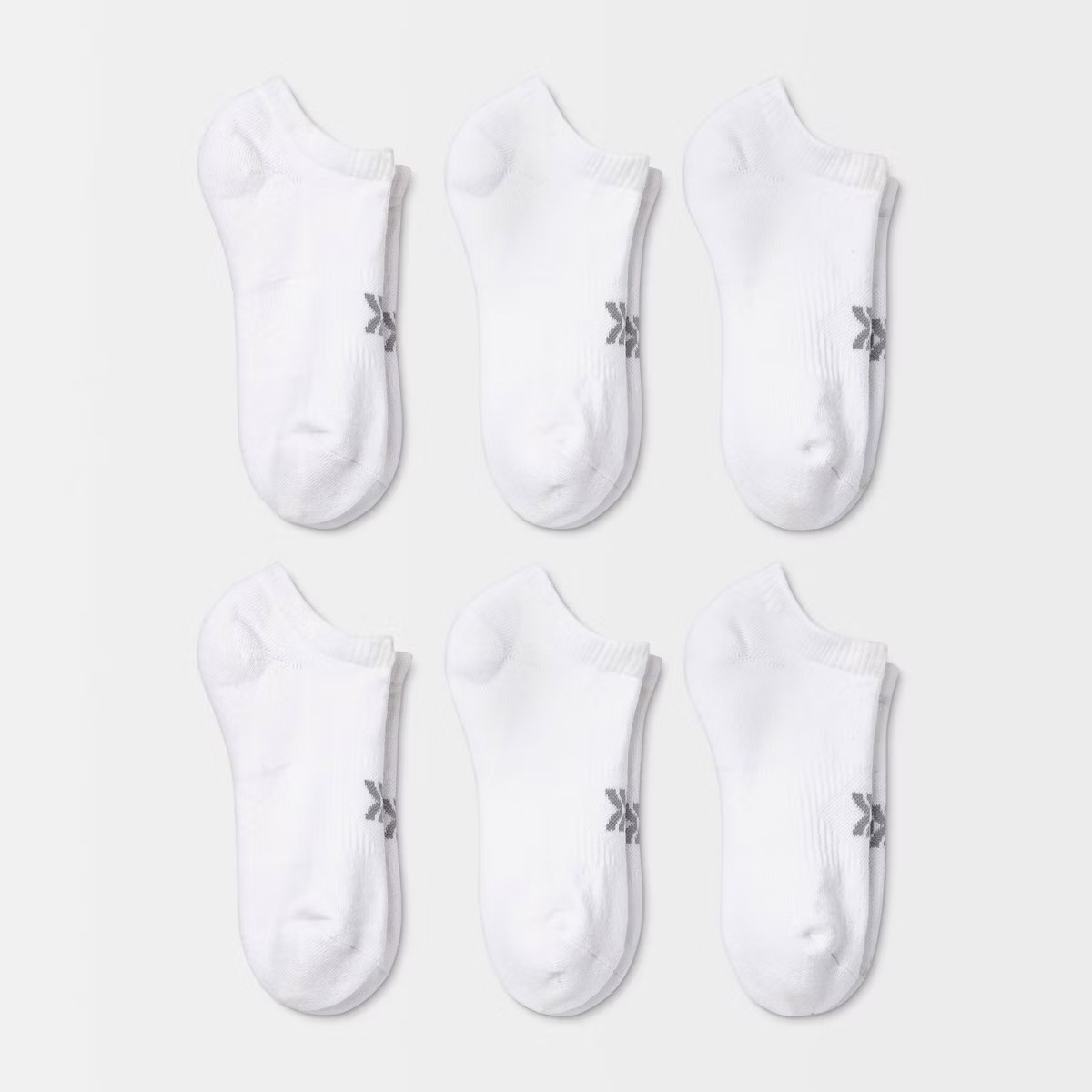 Women's Cushioned 6pk No Show Athletic Socks - All in Motion™ White 4-10 | Target