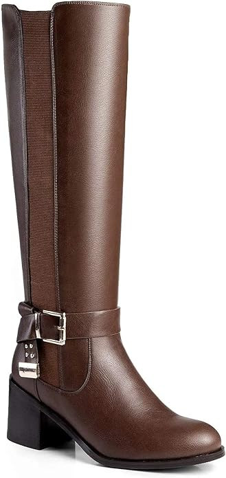 ANN CREEK Women's 'Tarum' Fashion Design Triple Buckle Straps Riding Boot | Amazon (US)