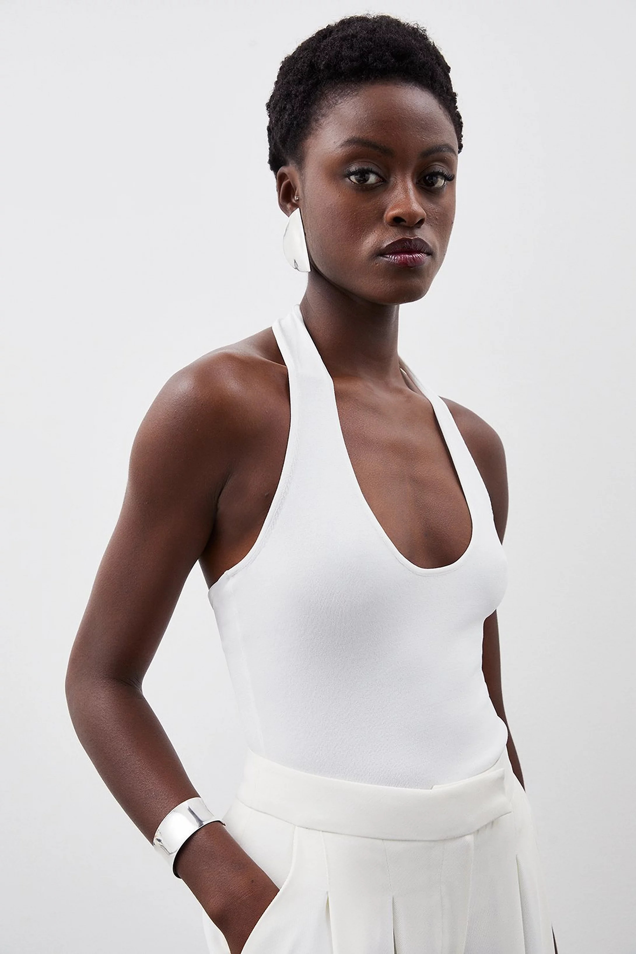 Knit Scoop Neck Vest | Karen Millen UK + IE + DE + NL