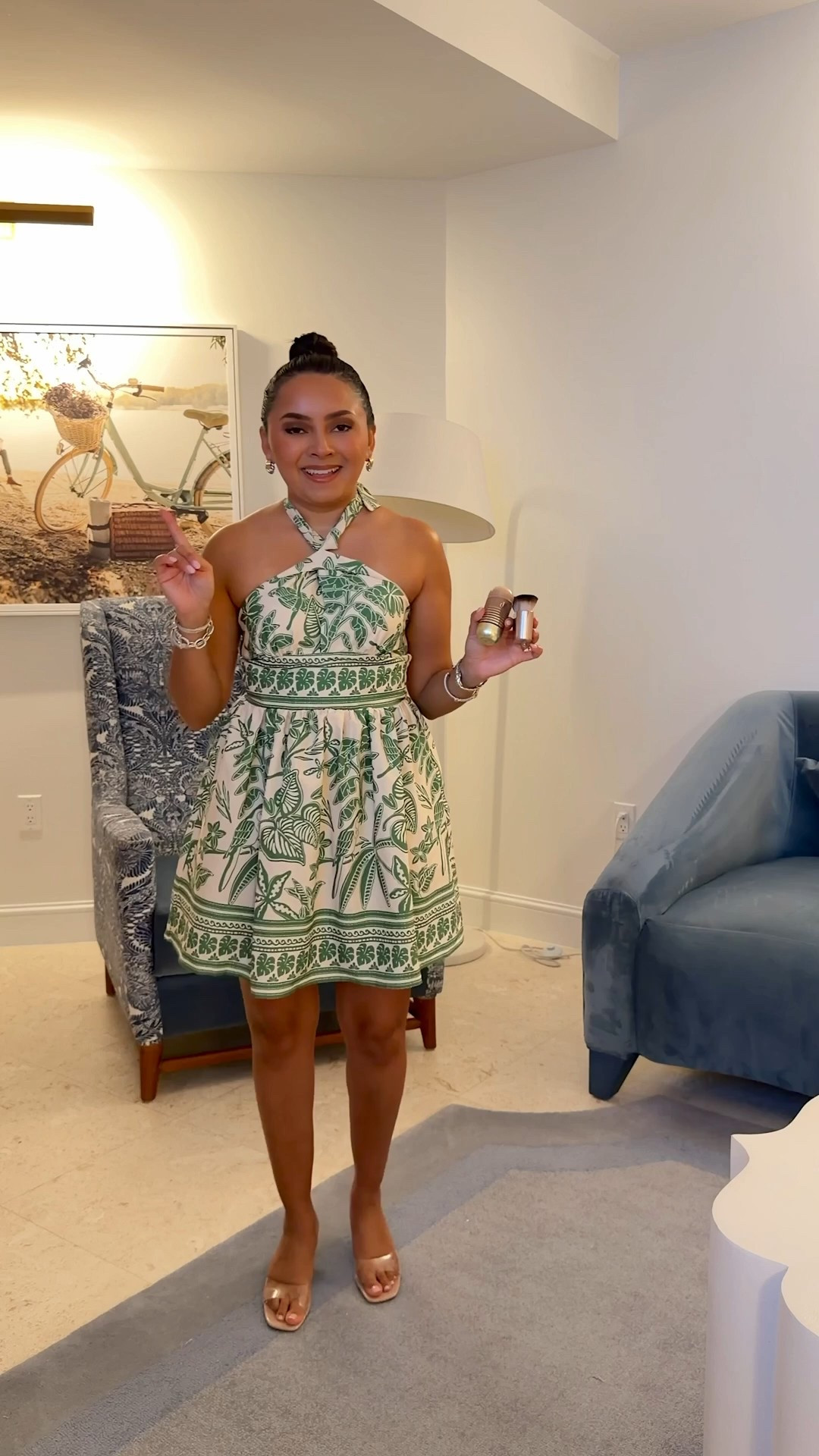 Vacation Outfit in Jamaica!
Green floral halter dress size xs TTS
Clear heels size 5 TTS
Body highlighter bronzer stick shade: Unbothered Bronze
Shorts in 3in, size small/mediumm




#LTKPetite #LTKBeauty #LTKSaleAlert