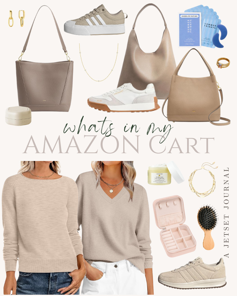 Look at what’s in my Amazon cart this week! I added these two long-sleeved tops from ANRABESS and adidas Bravada sneakers to my cart. Another pair of adidas sneakers and Sam Edelman Layla sneakers are present here, too! I’m also planning to grab these stylish bags from Kattee and the Kendra Scott Chantal beaded bracelet. My cart is full this week, and everything is awesome! 

 #LTKSeasonal #LTKSaleAlert #LTKTravel