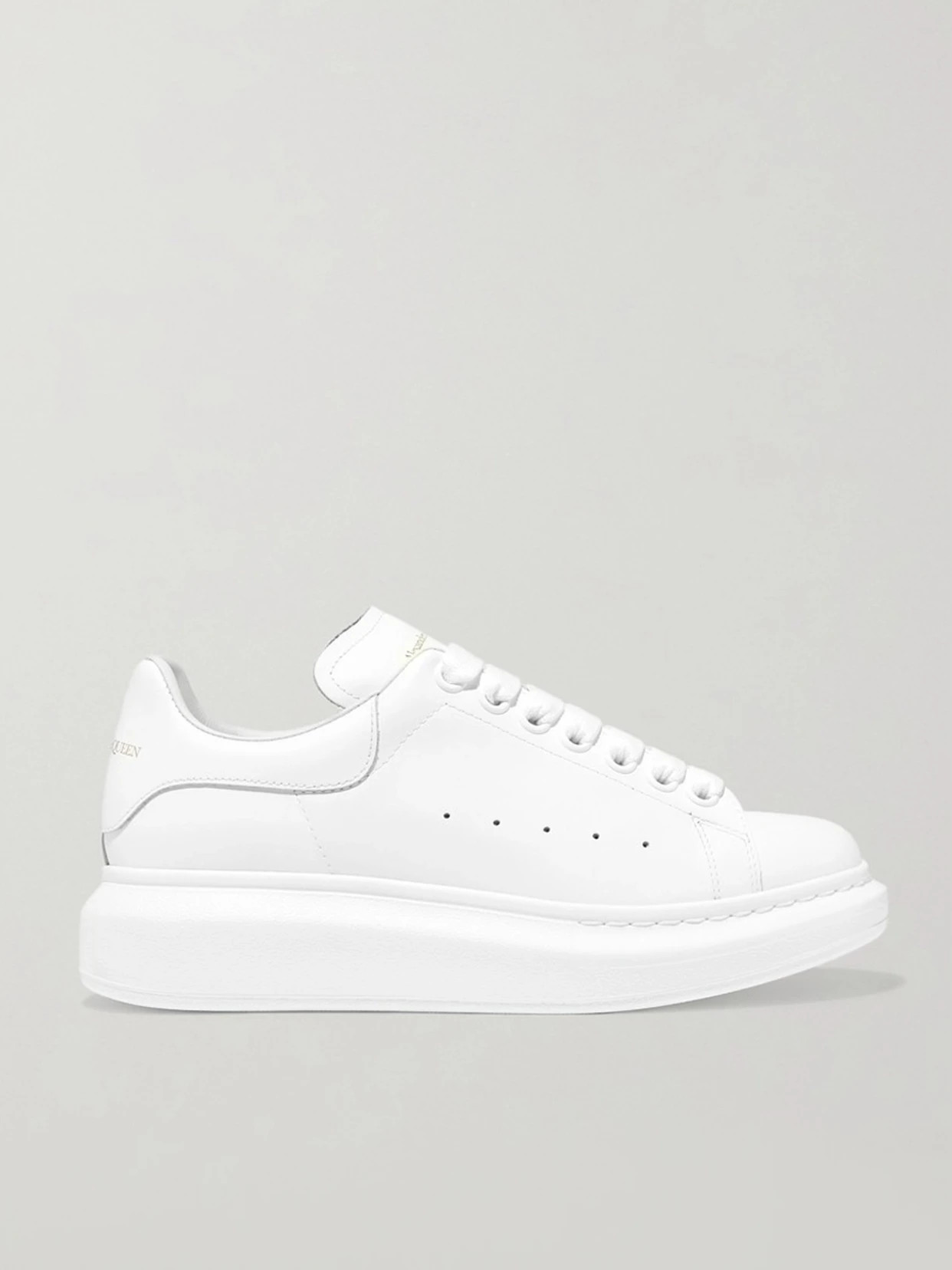 Alexander McQueen - Leather Exaggerated-sole Sneakers - White | NET-A-PORTER (UK & EU)