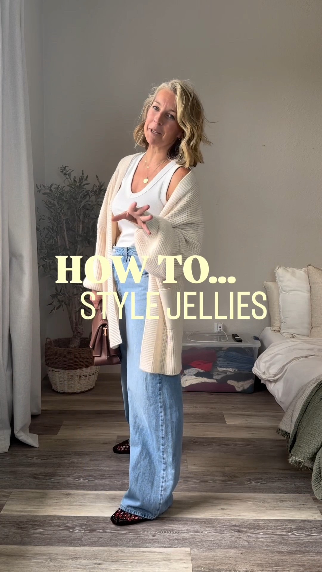 No rocks in the soles here!! 
Medium cardi and tag! 
29 regular for jeans. 
Jellies are a 20/10. I have them in two colors; one designer pair and these are identical but not designer. Cushion quality is 🤌🏼🤌🏼🤌🏼

#LTKootd #LTKgrwm #LTKPetite