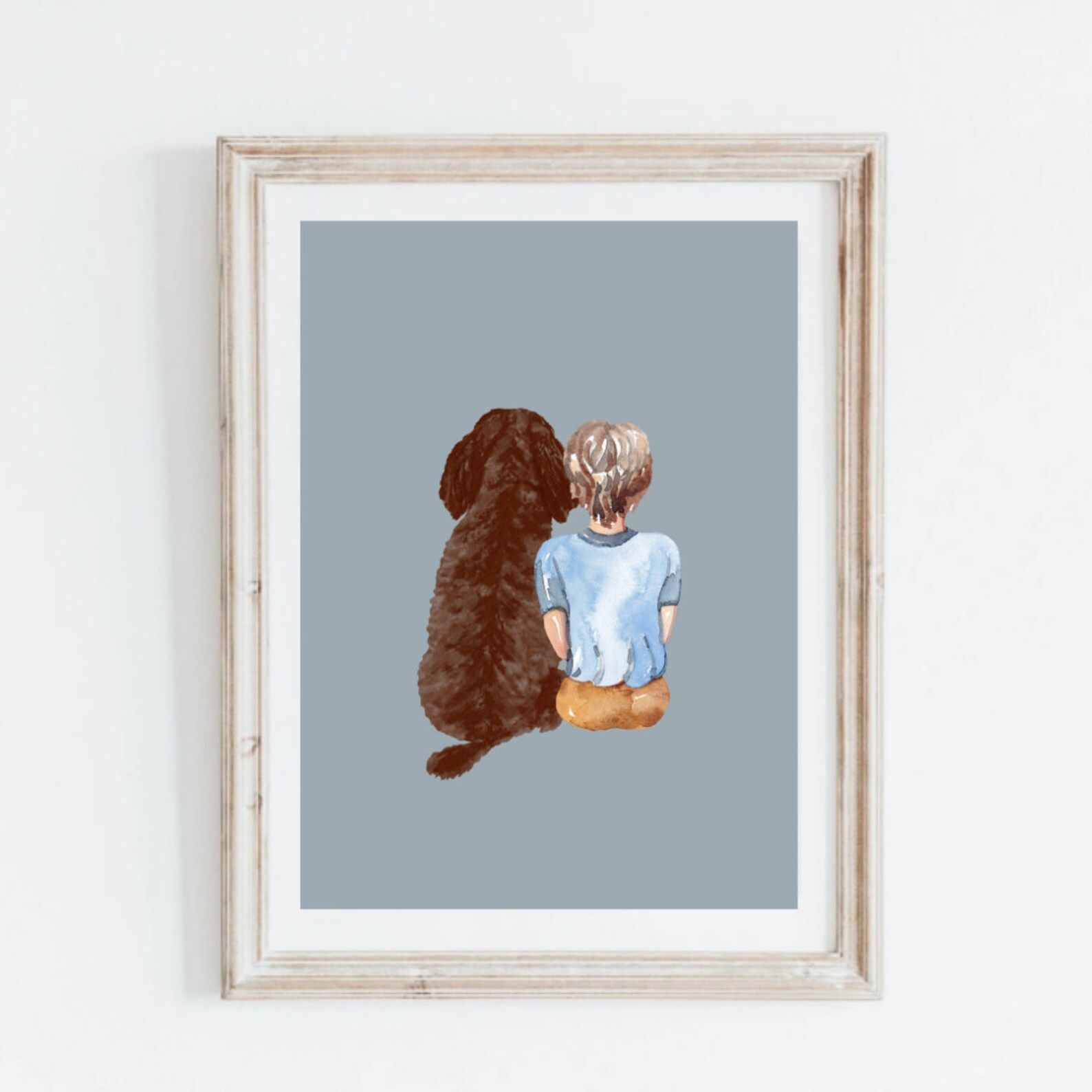 Boy and Dog Nursery Print. Dog Nursery Decor. Boy Nursery Art. | Etsy | Etsy (US)