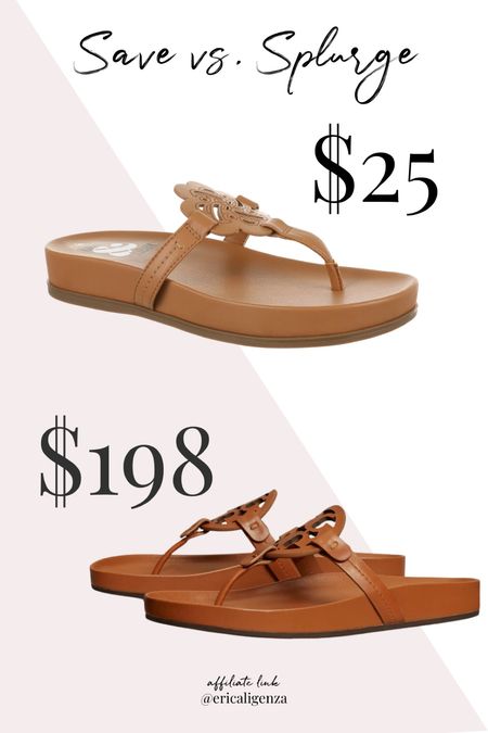 Save vs. Splurge! Walmart sandal with comfy footbed at $25 vs Tory Burch Cloud Miller sandals at almost $200! 

Walmart shoes // spring sandals // Tory Burch sandals // flip flop sandals // comfy sandals 

#LTKFind #LTKunder50 #LTKshoecrush
