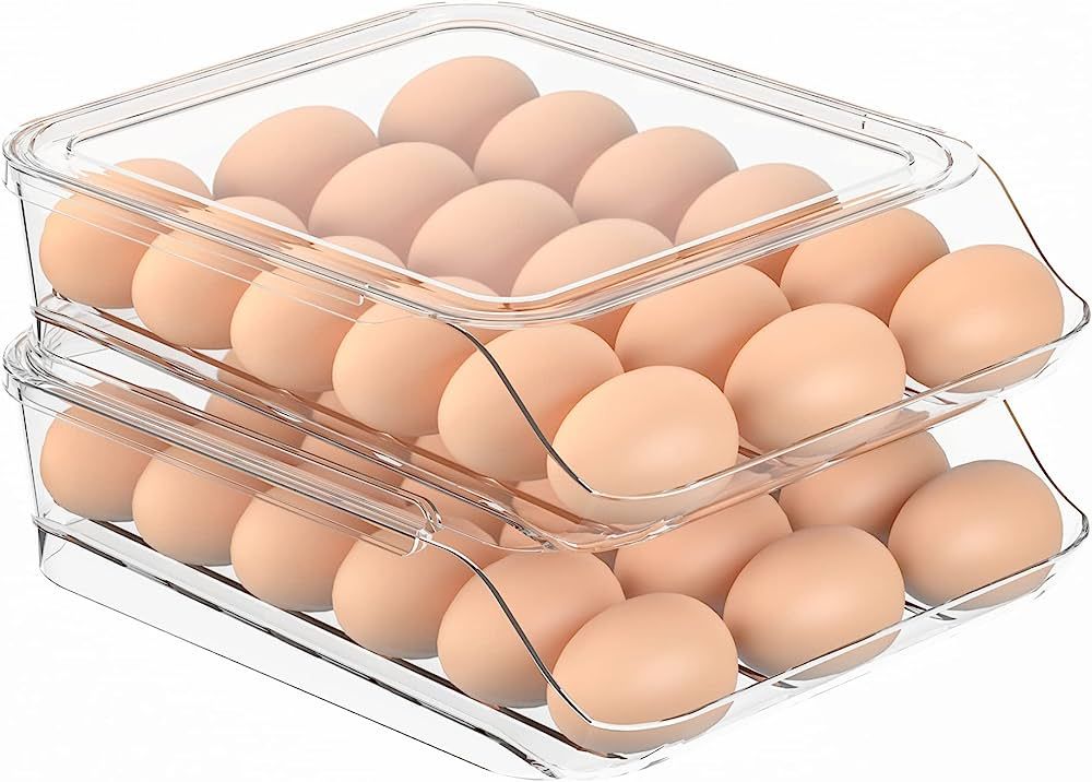 SEESPRING Egg Holder for Refrigerator, 36 Egg Container For Refrigerator, Egg Fresh Storage Box f... | Amazon (US)