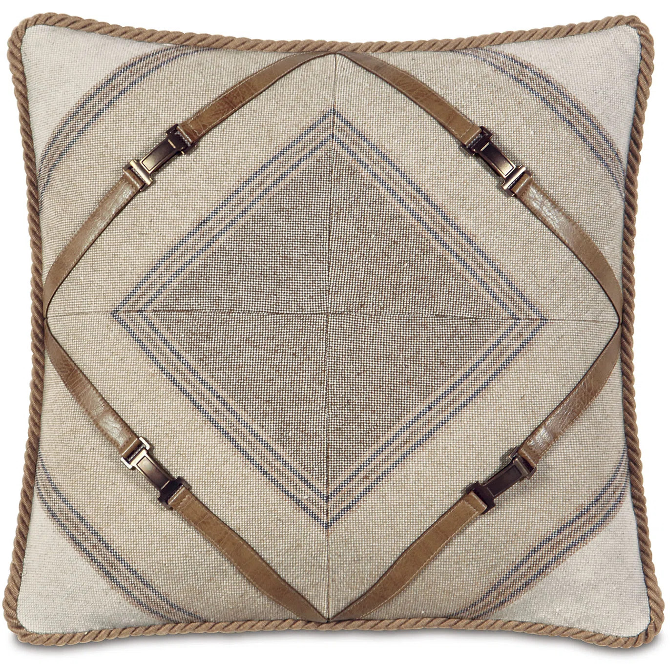 Aiden Linen Square Pillow Cover & Insert | Perigold