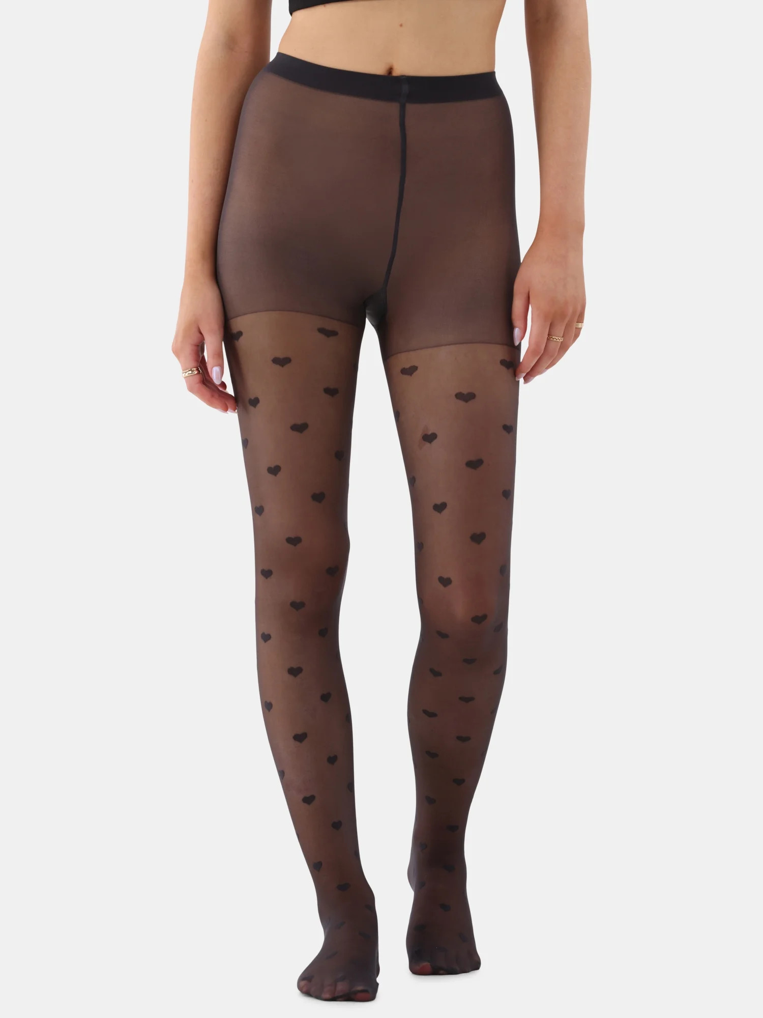 No Boundaries Hearts Tights, Women's | Walmart (US)