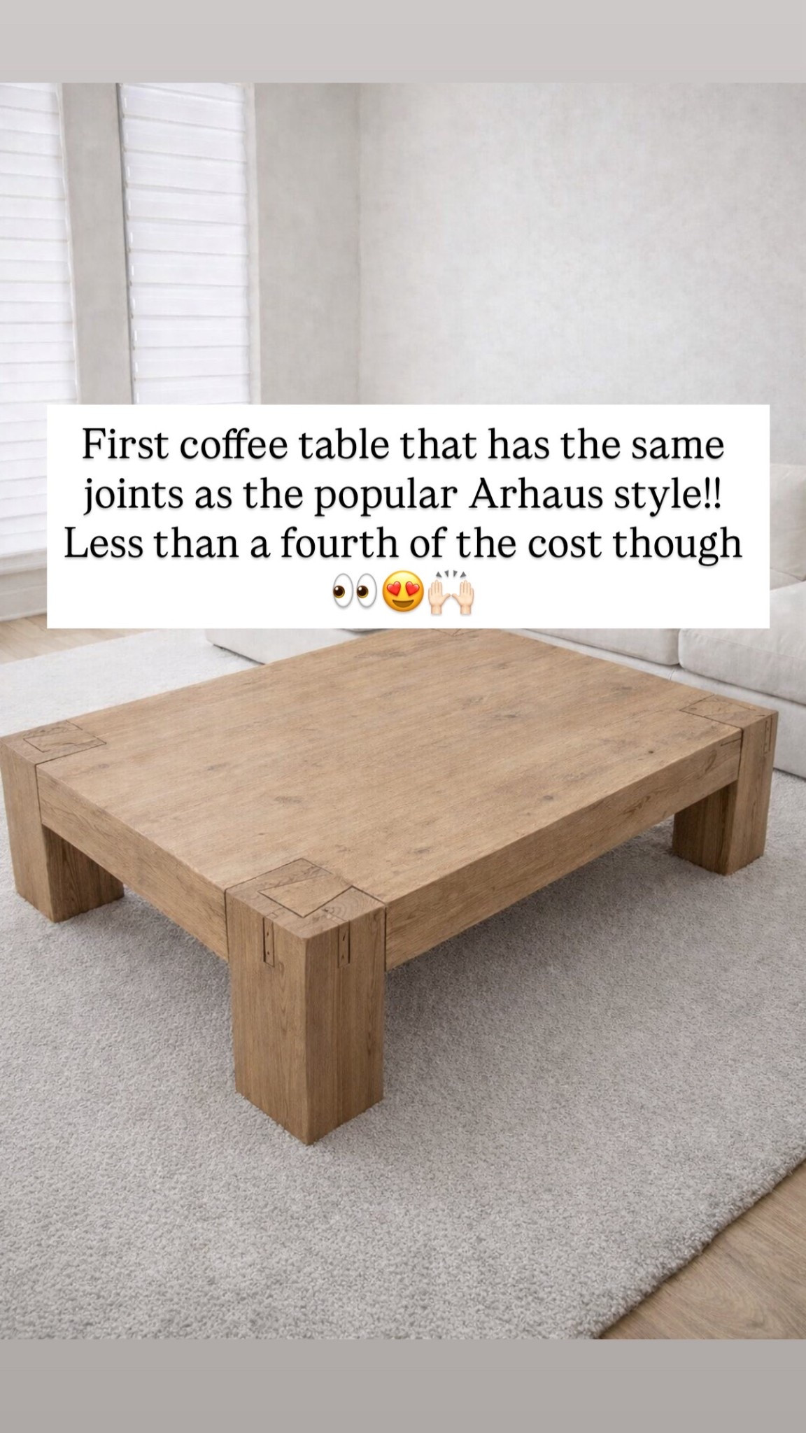 First coffee table that has the same joints as the popular Arhaus style!! Less than a fourth of the cost though 👀😍🙌🏻

#LTKHome #LTKSpringSale #LTKSaleAlert