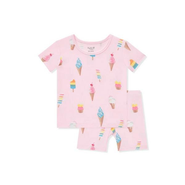 Kyte Baby Short Sleeve Pajama Set Toddler 4T Sakura Ice Cream | Scheels Sports