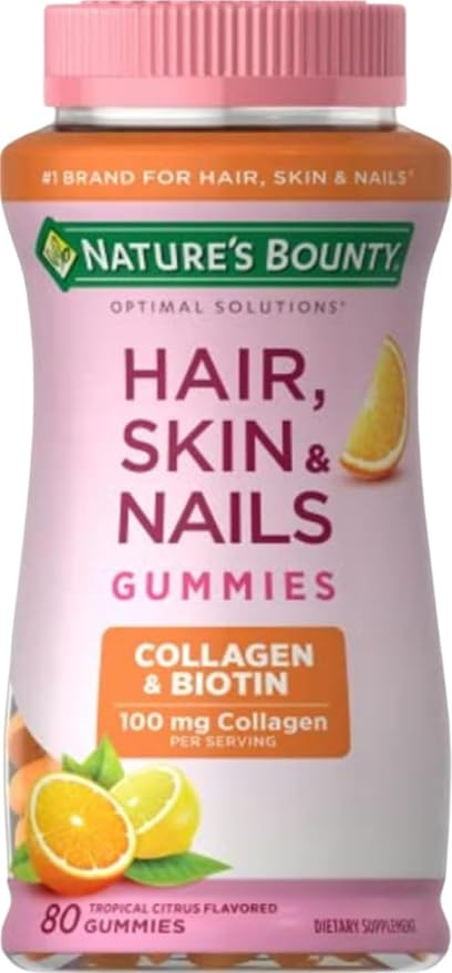 Nature's Bounty Optimal Solutions Hair, Skin & Nails with Biotin & Collagen | Amazon (US)