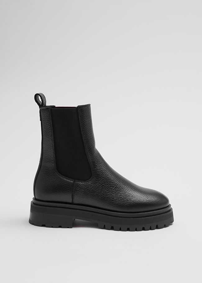 Lined Chunky Chelsea Leather Boots | & Other Stories (EU + UK)