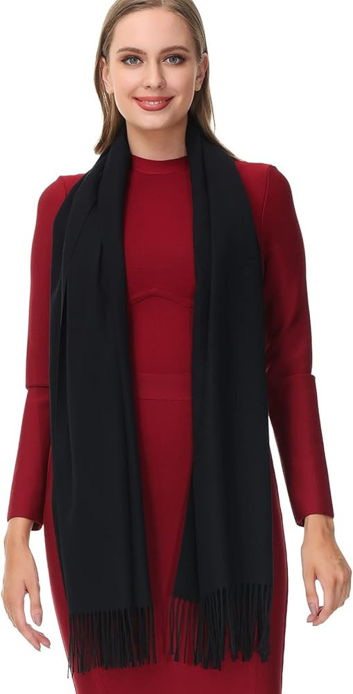 Womens Pashmina Shawl Wrap Scarf - Ohayomi Solid Color Pashmina | Amazon (US)