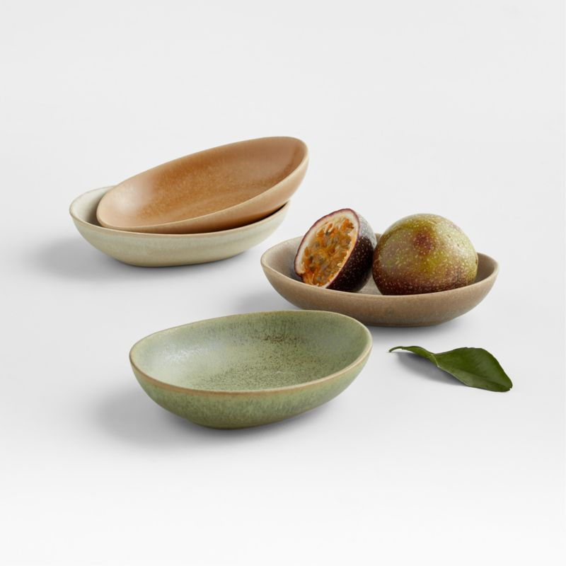 Grove Neutral Mini Bowls, Set of 4 + Reviews | Crate & Barrel | Crate & Barrel