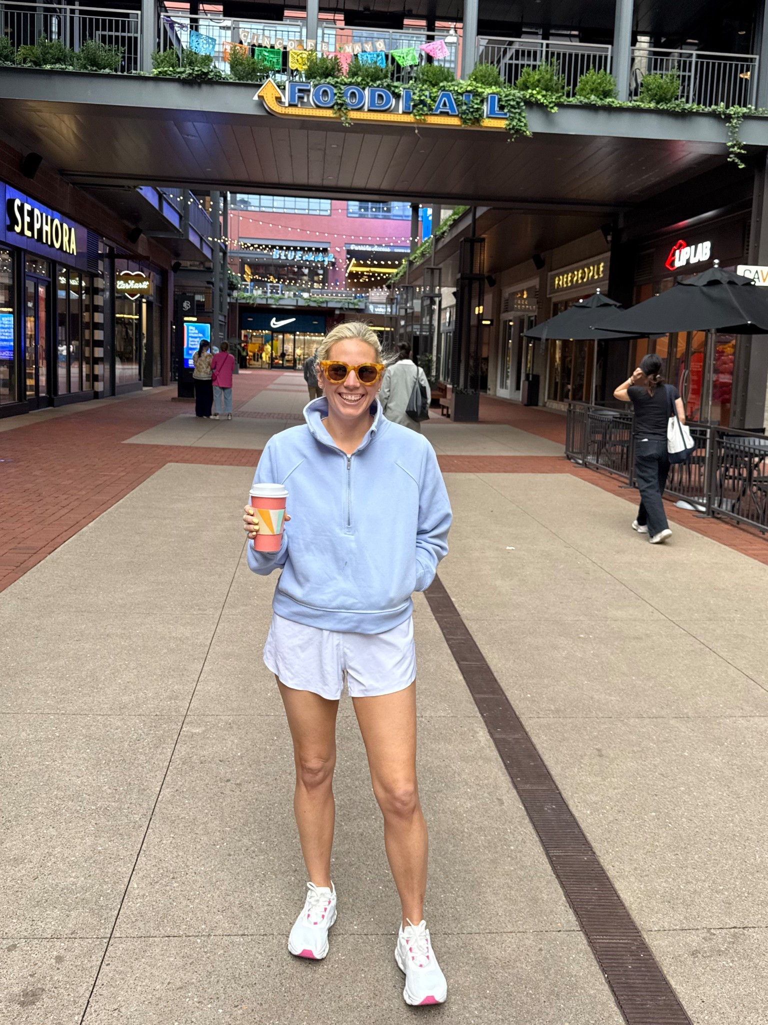 Sunday walk fit
Pullover: Target, size large. Love this color!
Shorts: Amazon, size small
Shoes: On cloud, I size up one size 
Sunglasses: no longer available but linking similar 

#LTKStyleTip #LTKFindsUnder100 #LTKActive