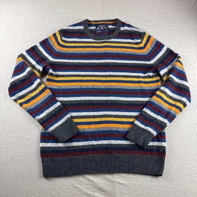 American Eagle Sweatshirt Mens M Athletic Fit Striped Long Sleeve Sweater Wool | eBay US