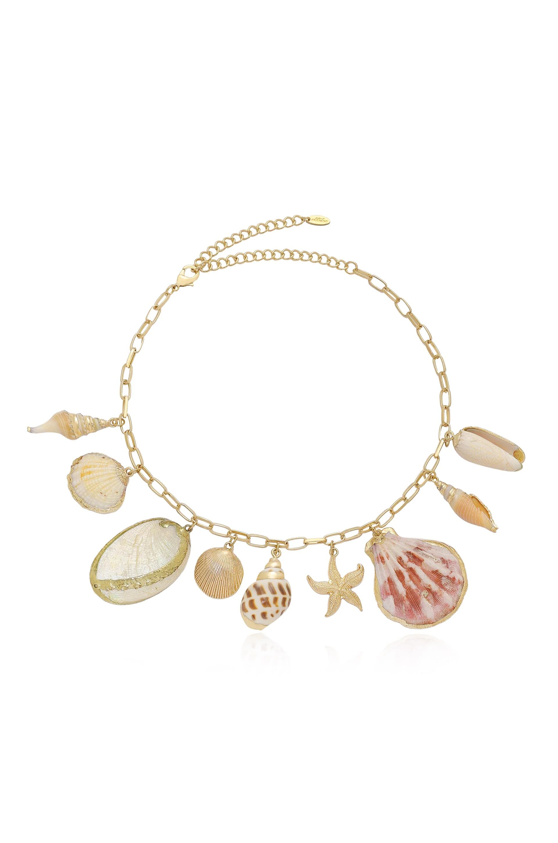 Private Island 18k Gold Plated Assorted Shell Necklace | Ettika