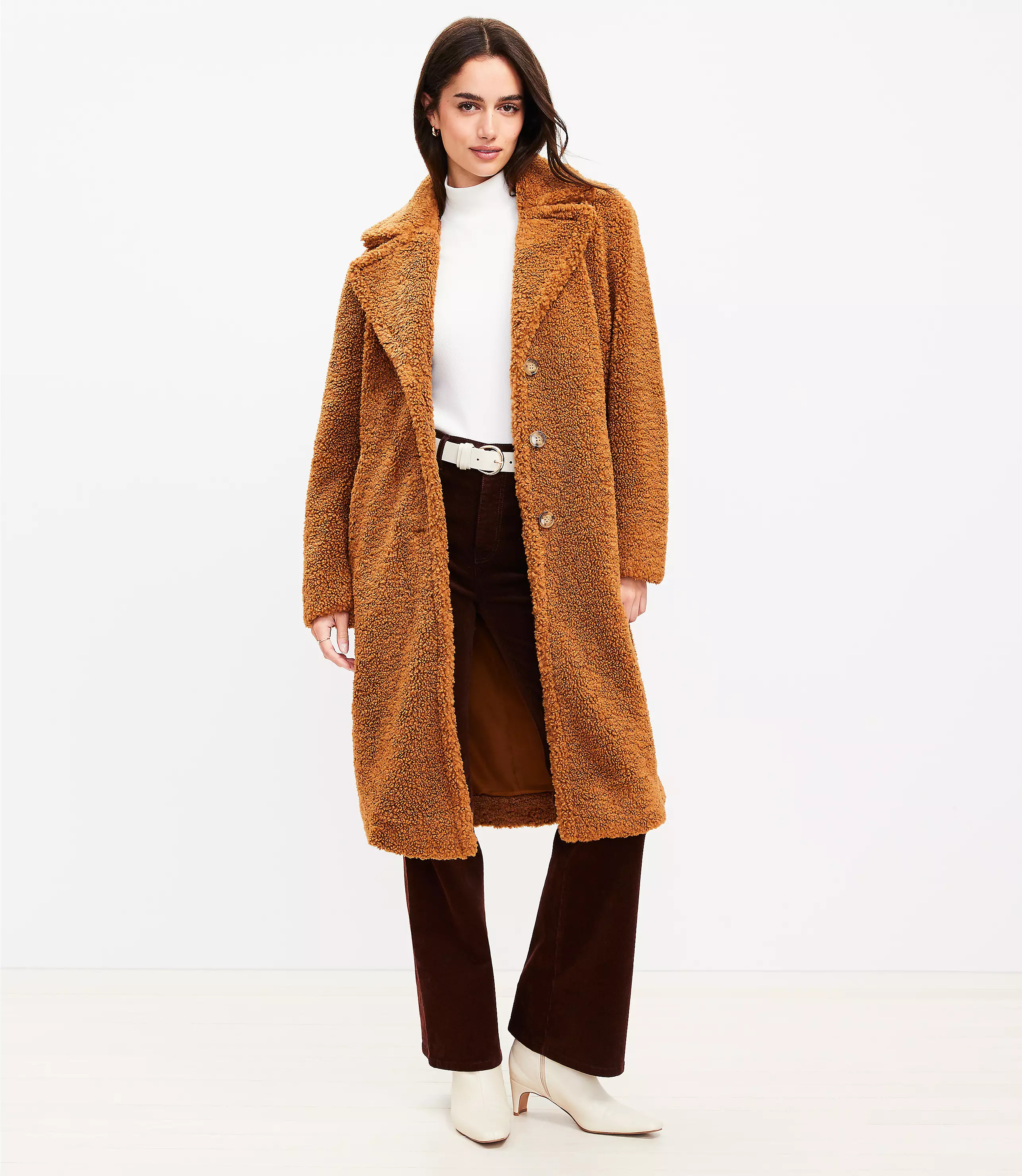 Shearling Modern Coat | LOFT