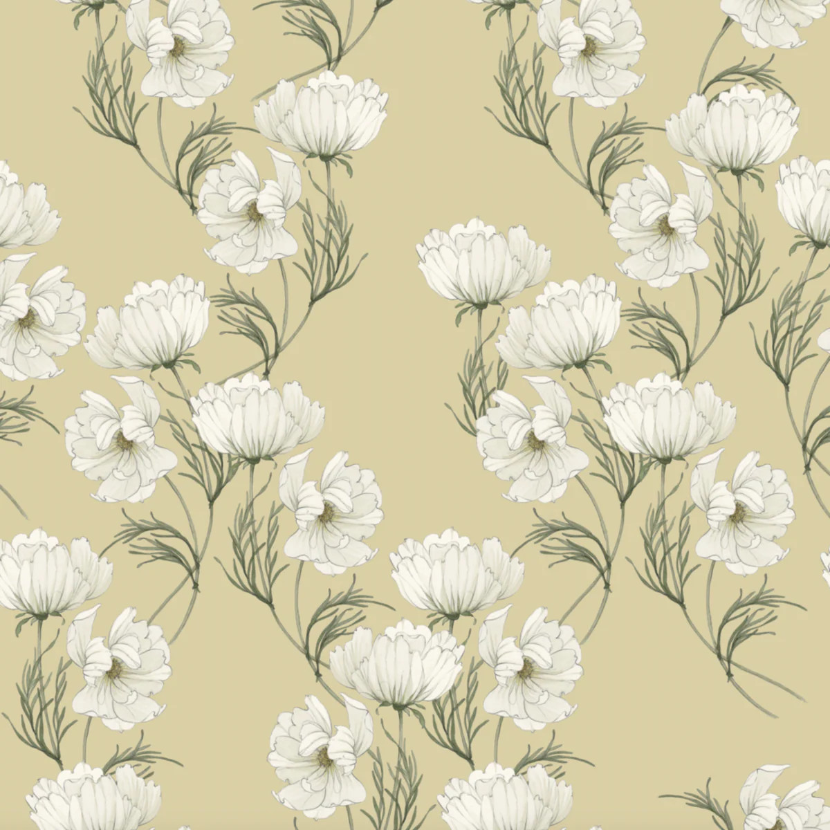 Garden Cosmos Wallpaper | Stoffer Home