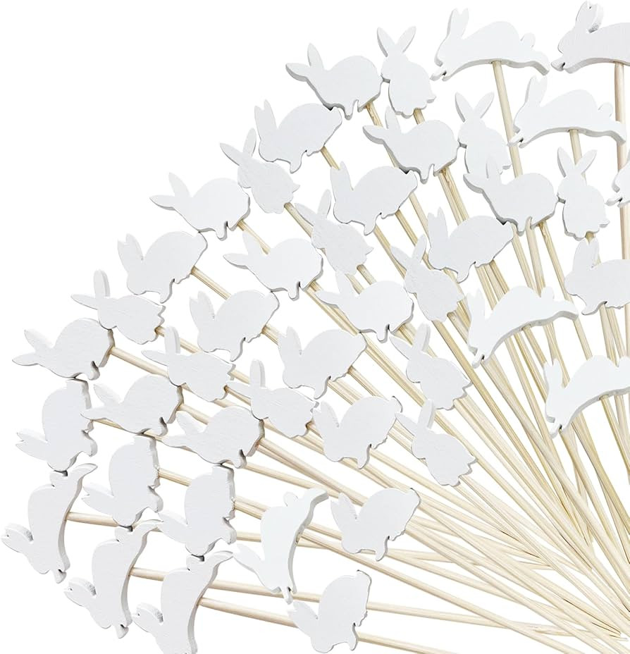 200Pcs Rabbit Cocktail Toothpicks,Bunny Shape Fruit Toothpick,Party Toothpicks for Appetizers Coc... | Amazon (US)