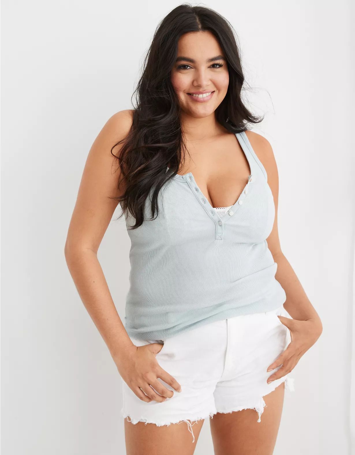Aerie No BS Henley Tank Top | American Eagle Outfitters (US & CA)