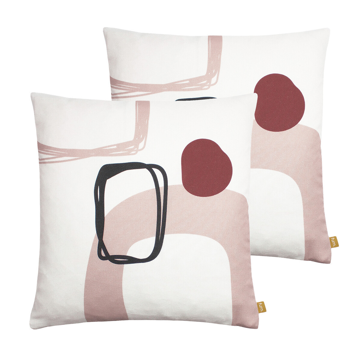 Aida Geometric Sustainable Twin Pack Polyester Filled Cushions | La Redoute (UK)