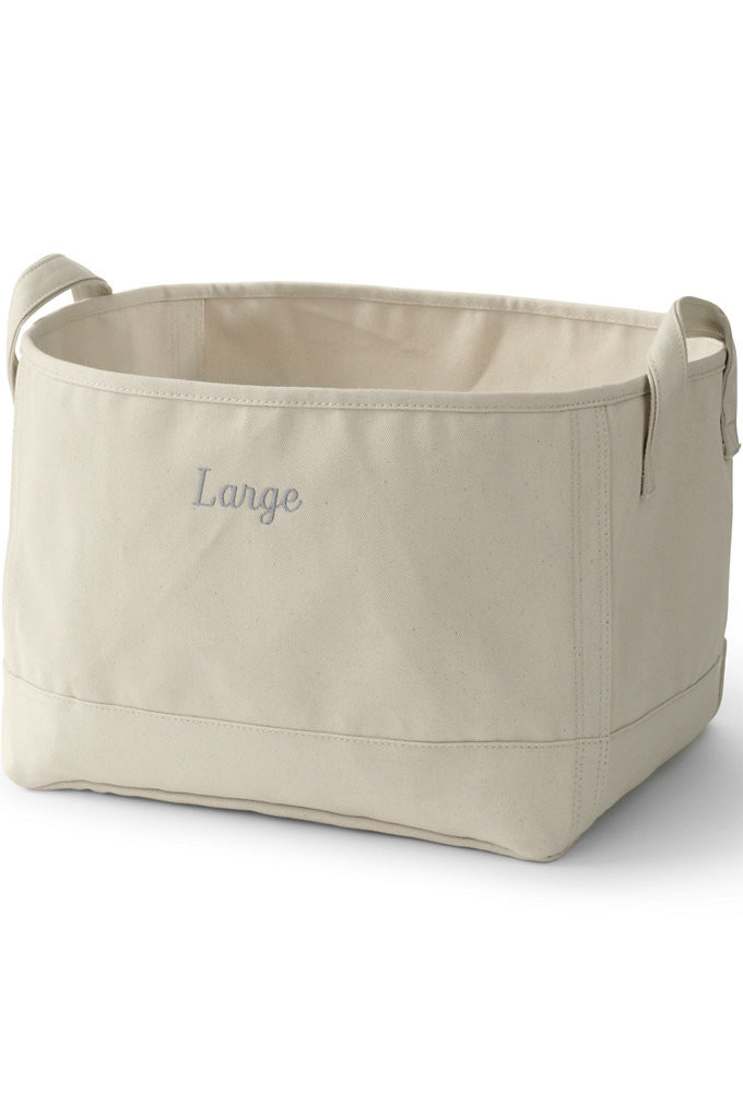 Large Canvas Storage Tote - Lands' End - Ivory | Lands' End (US)