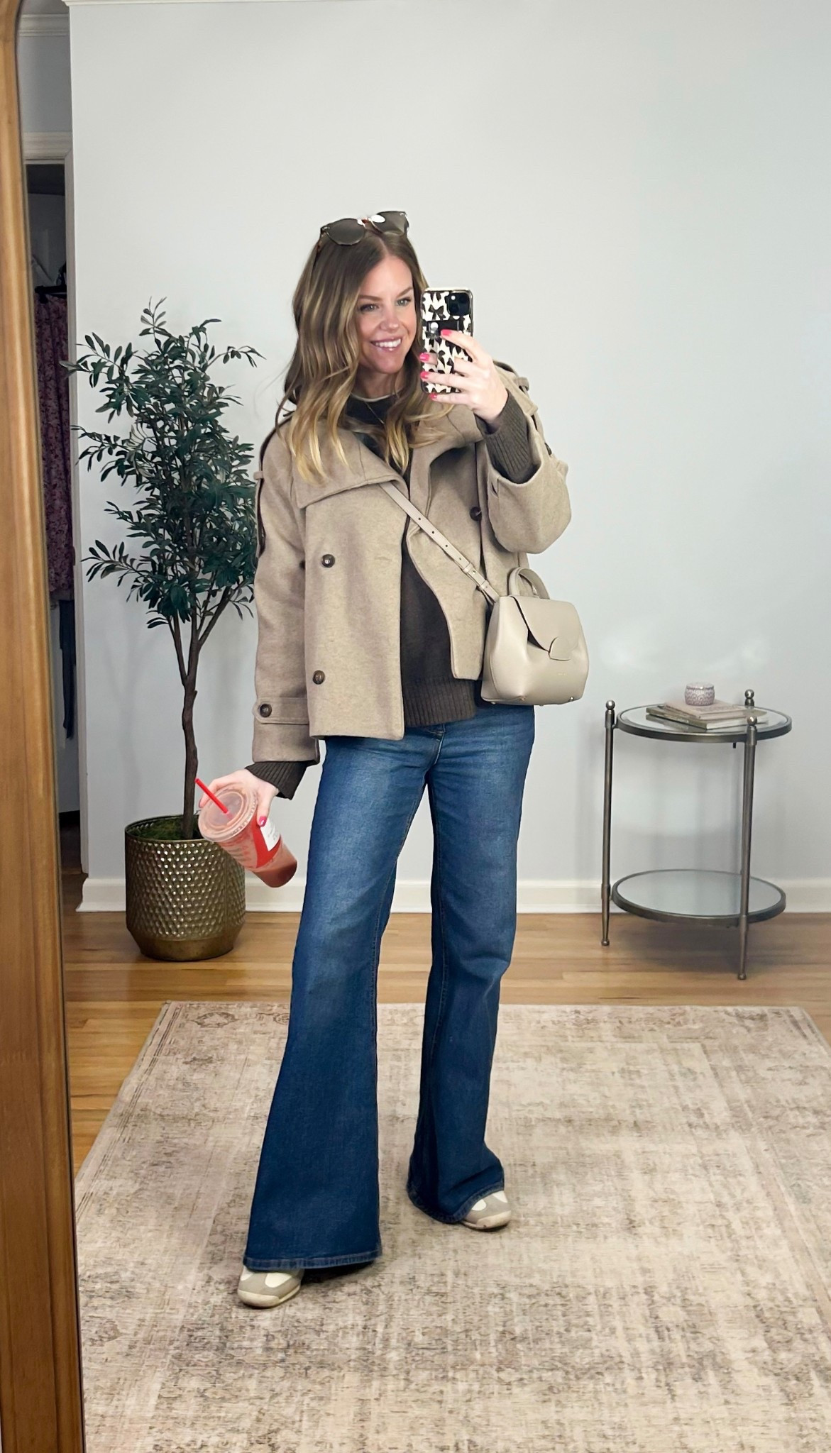 Casual outfit of the day! Love the quince cashmere sweaters!  Size M in the sweater and jacket! 

#LTKdayinmylife #LTKmomlife #LTKootd