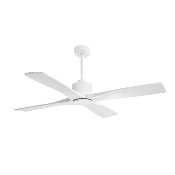 48 In. Dc Motor 4 Solid Wood Blades Indoor Ceiling Fan With Remote | Wayfair North America