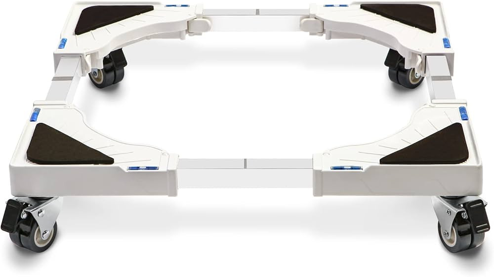 Nefish Furniture Dolly Adjustable Mini Fridge Stand Dolly Cart with 4 Lockable Wheels Washing Mac... | Amazon (US)