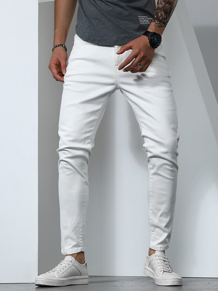 Men Solid Tapered Jeans | SHEIN