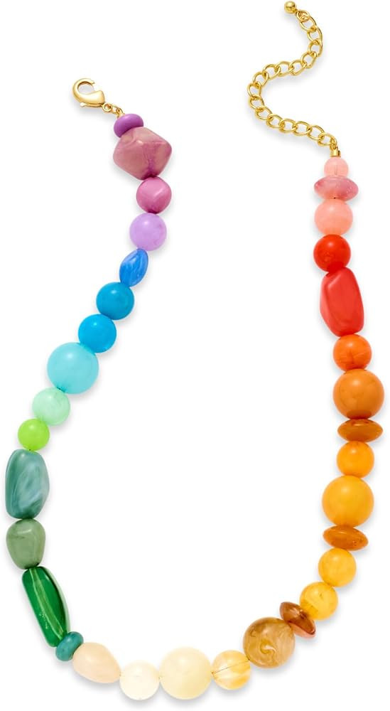 CLASSYZINT Chunky Bead Necklace for Women Colorful Acrylic Choker Necklace Y2K Style Jewelry for ... | Amazon (US)
