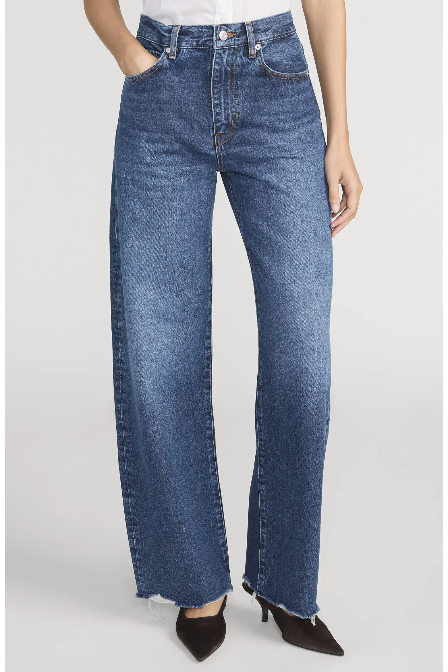 FRAME The Bow High Waist Barrel Jeans (Women) | Nordstrom | Nordstrom