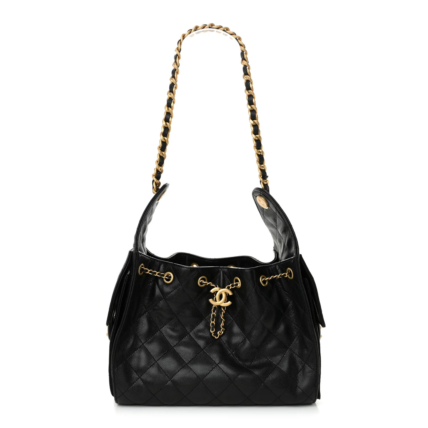 Chanel Caviar Quilted Small Chanel 25 Handbag Black 1756570 | FASHIONPHILE (US)