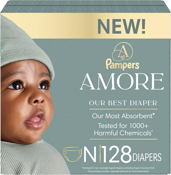 Pampers Amore, Size 0 (up to 10 lbs), 128 Count, Our Best Diaper \u2013 Hypoallergenic & Fragranc... | Amazon (US)