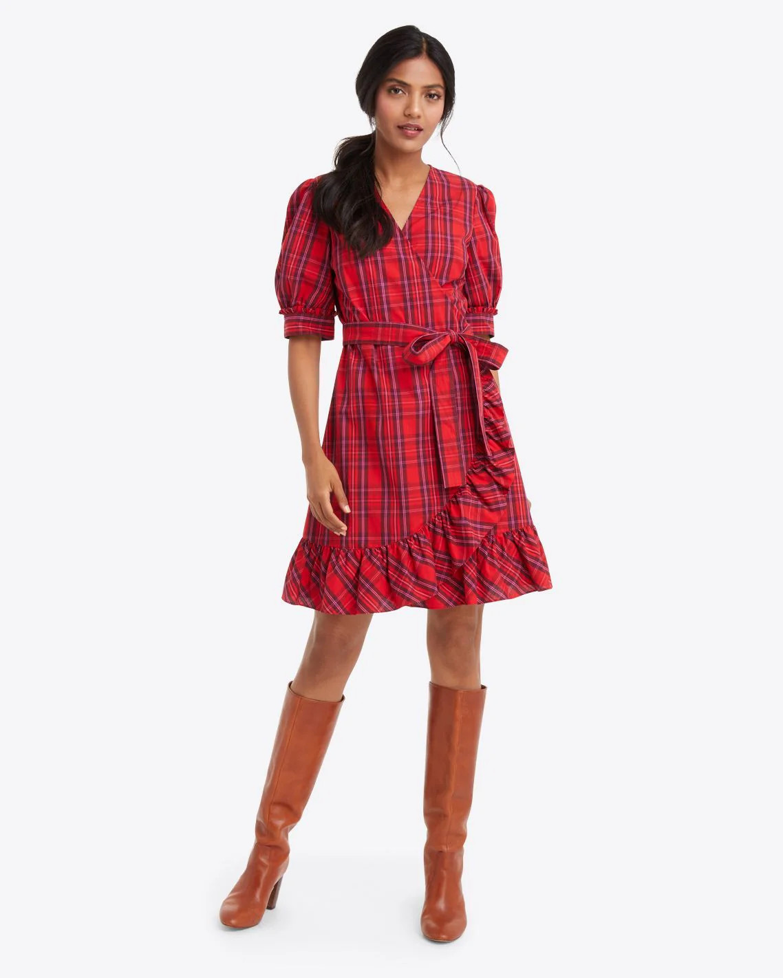 Reba Wrap Dress in Elle Plaid | Draper James (US)