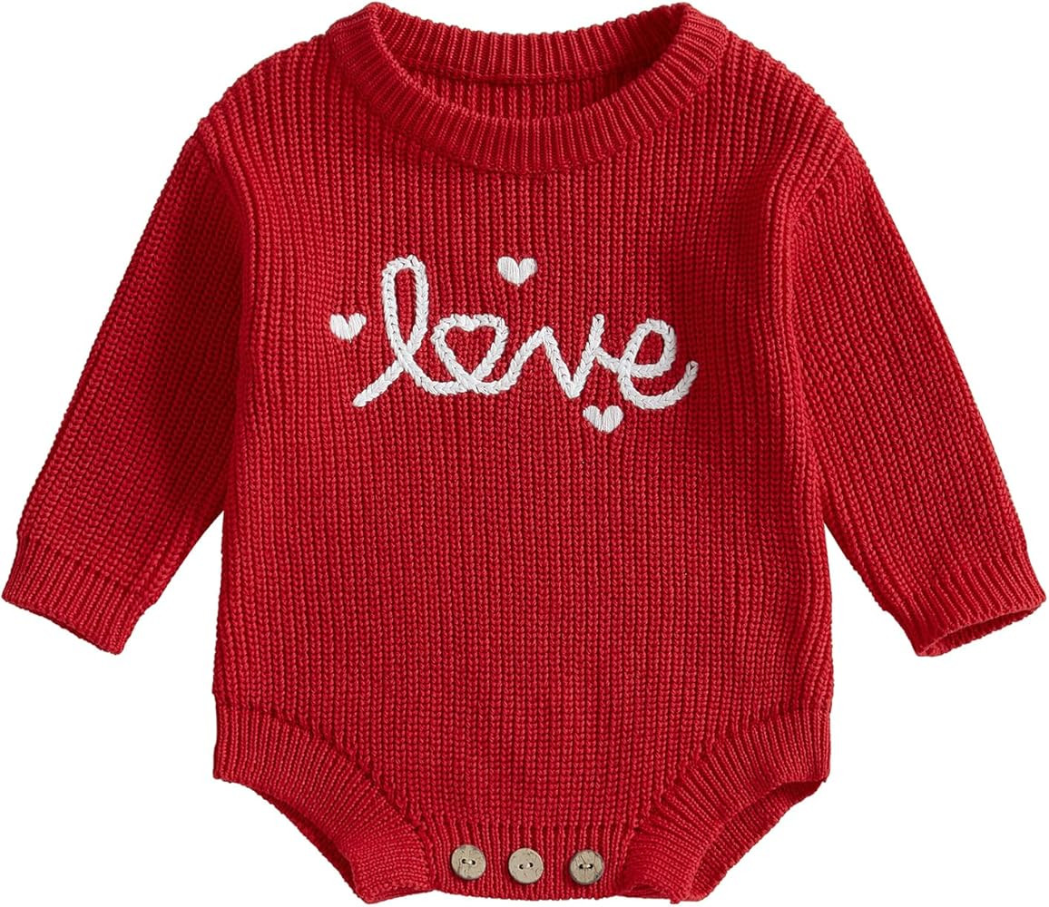 Adobabirl Baby Girl Boy Knitted Sweater Bubble Romper Long Sleeve Jumpsuit Festival Outfit Fall W... | Amazon (US)