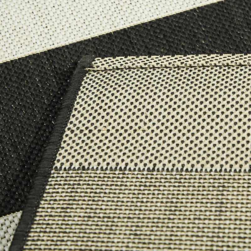 Gonsalez Striped Black Indoor/Outdoor Area Rug | Wayfair North America