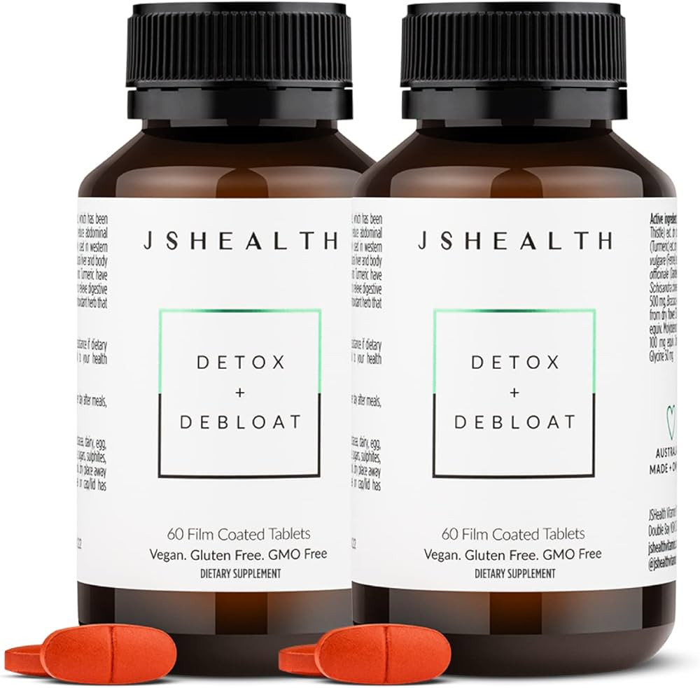 JSHealth Detox + Debloat. Bloating Relief for Women with Milk Thistle, Turmeric, and Fennel. Live... | Amazon (US)