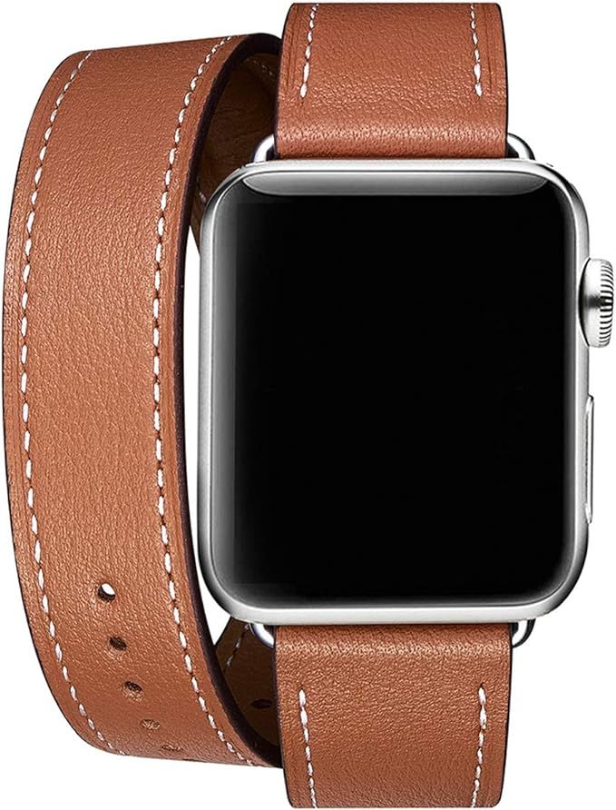 WFEAGL Compatible iWatch Band, Top Grain Leather Band Replacement Strap iWatch Series 4,Series 3,... | Amazon (US)
