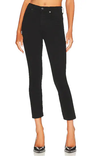 Jolene High Rise Vintage Slim in Plush Black | Revolve Clothing (Global)