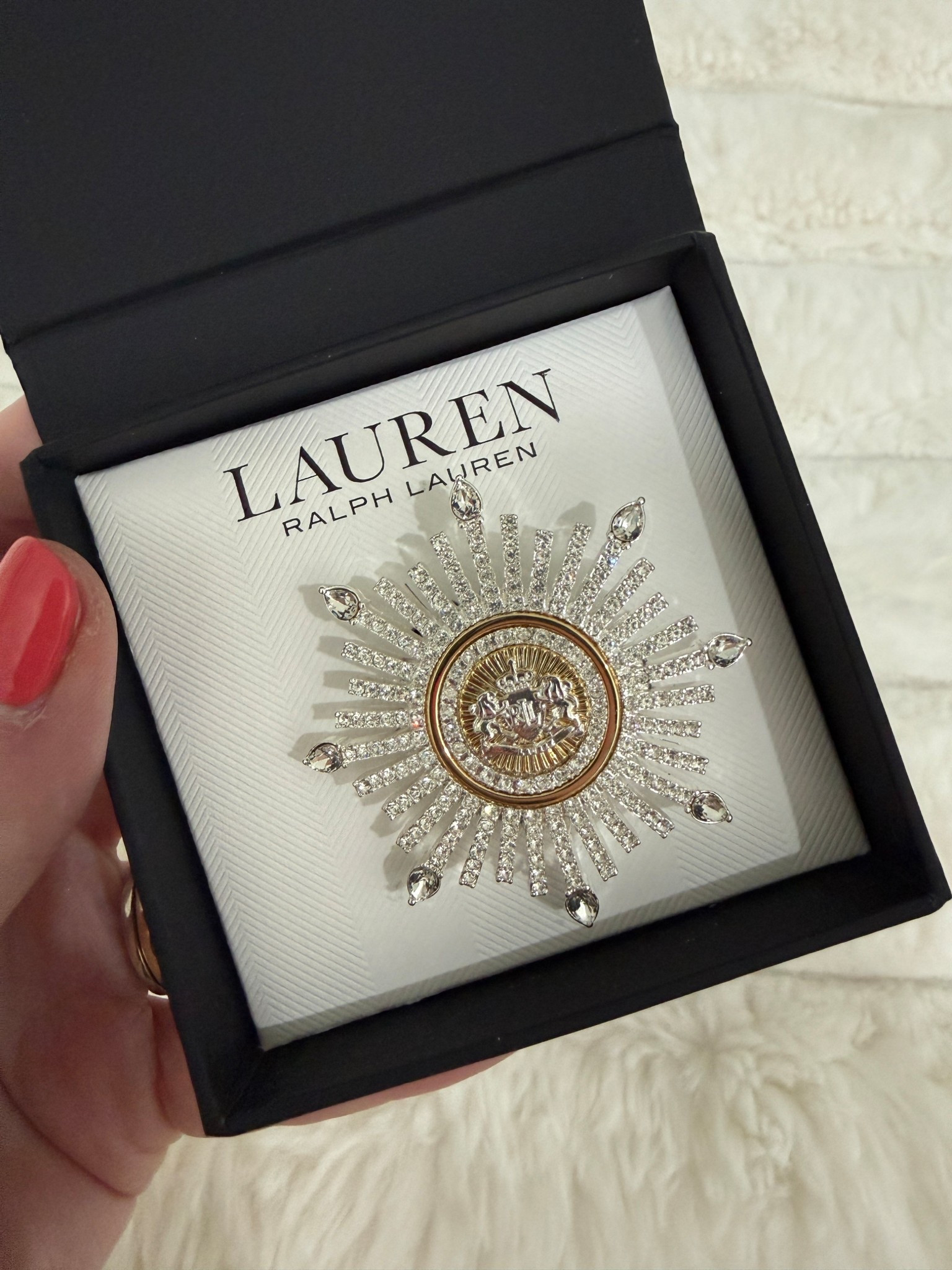 Ralph Lauren brooch under $50 

#LTKWorkwear #LTKOver40 #LTKootd