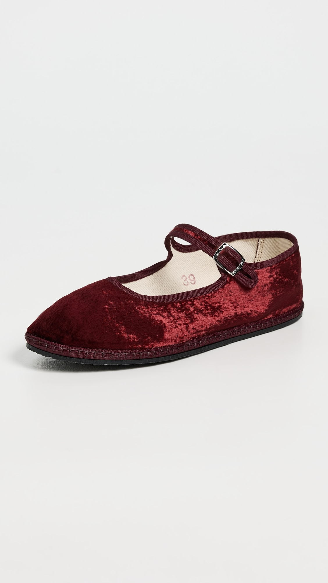 Mary Jane Satin Velvet Flats | Shopbop