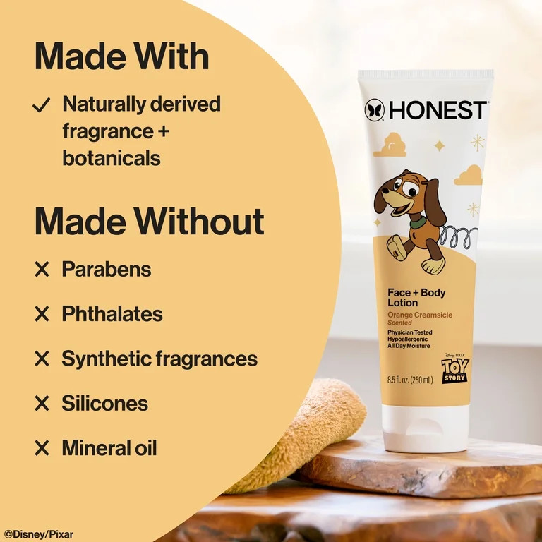 The Honest Company Disney Pixar's Toy Story Face and Body Lotion in Orange Creamsicle, 8.5 fl oz ... | Walmart (US)