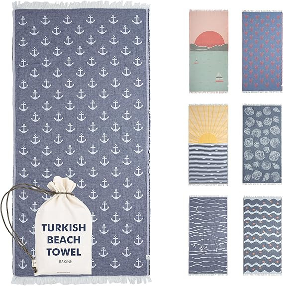 Turkish Beach Towel - Large 36 x 71 | Quick Dry Beach Towel is Essential for Enjoying A Day at Th... | Amazon (US)