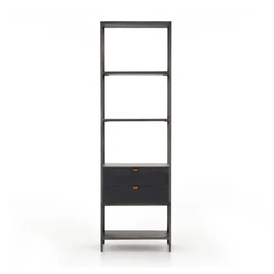Trey Aasmin Bookshelf - Black Wash Poplar | Wayfair North America