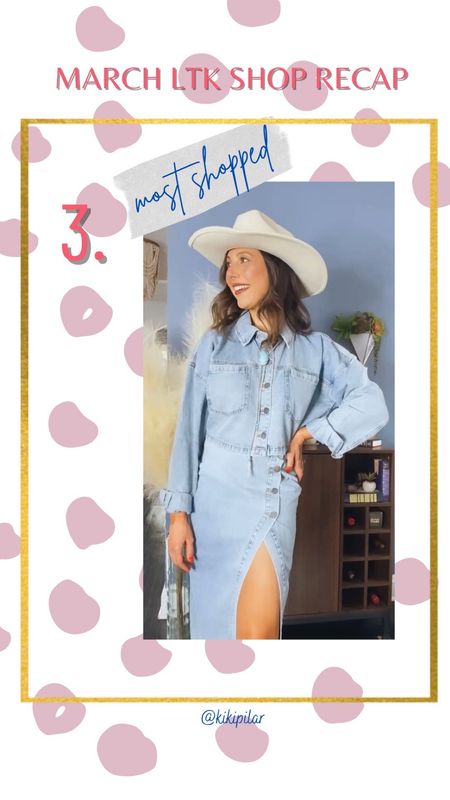 March most loved
March most shopped
March best seller
Denim set
Denim two piece
Texas outfit
Rodeo
Rodeo season
Rodeo outfit 
Denim midi skirt
Denim cropped jacket 
Denim cropped top
Cowboy hat
Western hat
Rancher hat
Turquoise jewelry is from Boot Barn

#LTKtravel #LTKFestival #LTKstyletip